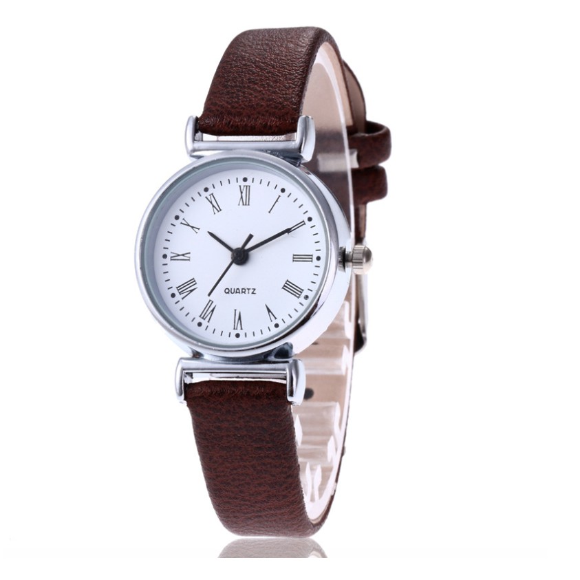 Đồng Hồ Nữ VISER H12 Mặt Tròn Nhỏ Xinh, Dây Da Cao Cấp