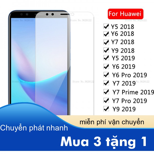 Kính cường lực toàn màn hình cho Huawei Y5 Y6 Y7 Y9 Y5P Y6S Y9S Pro Prime 2017 2018 2019 2020