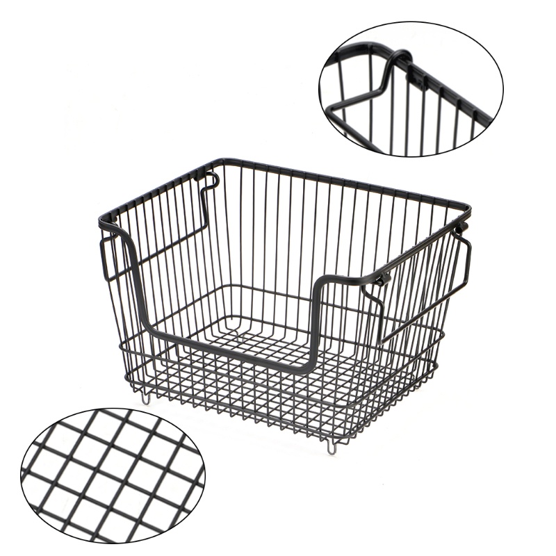 Rổ Đựng Trái Cây Bằng Kim Loại Màu Đen