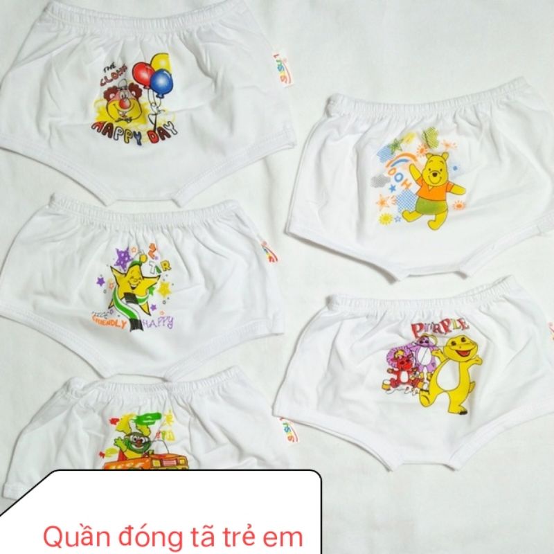 Quần đùi thun cotton, quần đáy ngang,quần đóng tã,chip đùi trắng cho bé trai/ gái hiệu Susu từ 5_13kg