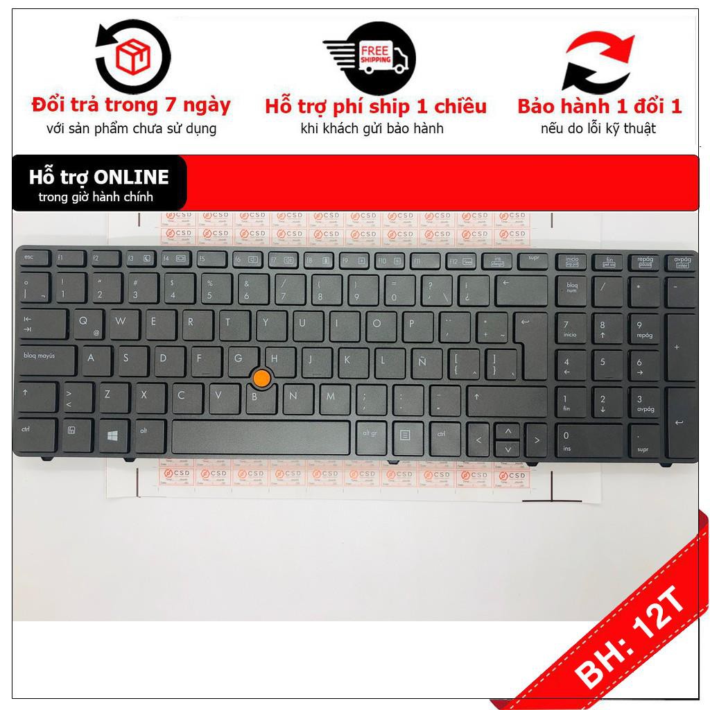 [Mã ELMS5 giảm 7% đơn 300k] [BH12TH] . Bàn phím Laptop HP Elitebook 8560w 8570w Loại Zin có Chuột và Đèn LED bàn phím -