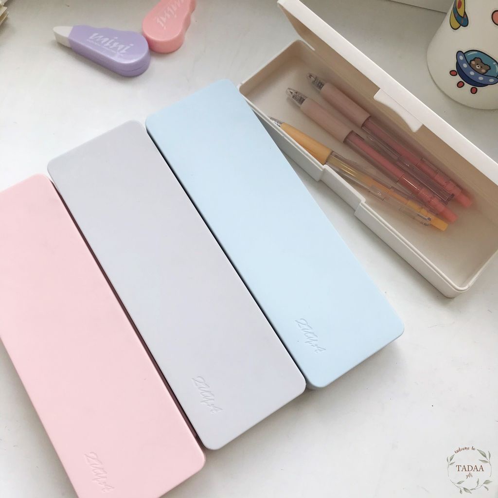 Hộp bút nhựa màu pastel đơn giản đựng dụng cụ học tập trang trí