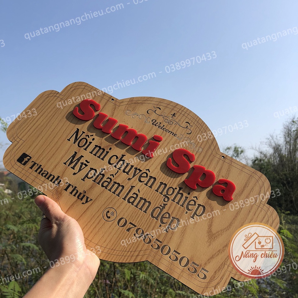 [BẢNG HIỆU GỖ LIVESTREAM] - Bảng hiệu gỗ thiết kế và in thông tin shop - Kích thước 30x50cm | BigBuy360 - bigbuy360.vn