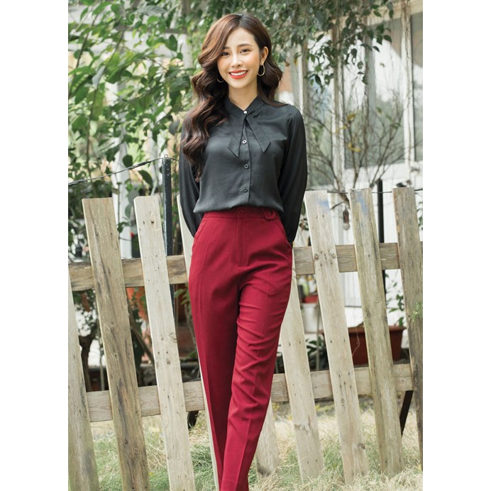 [Mã WABRGU72 giảm 10% tối đa 50k đơn 250k] Quần tây nữ phụ kiện chữ D QA349 GUMAC | BigBuy360 - bigbuy360.vn