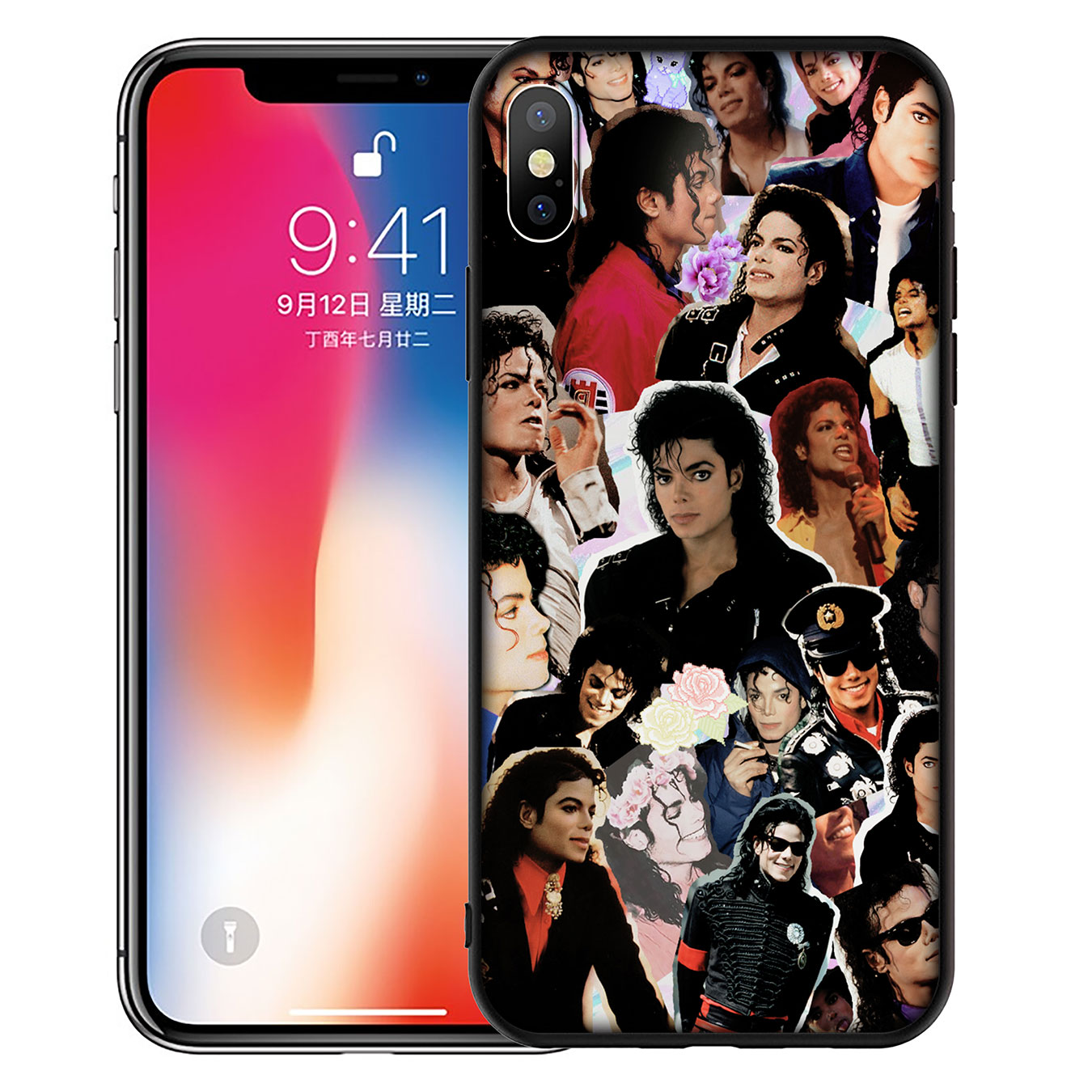 iPhone 12 Mini 11 Max Pro SE 2020 XR Phone Case Soft Silicone Casing Michael Jackson