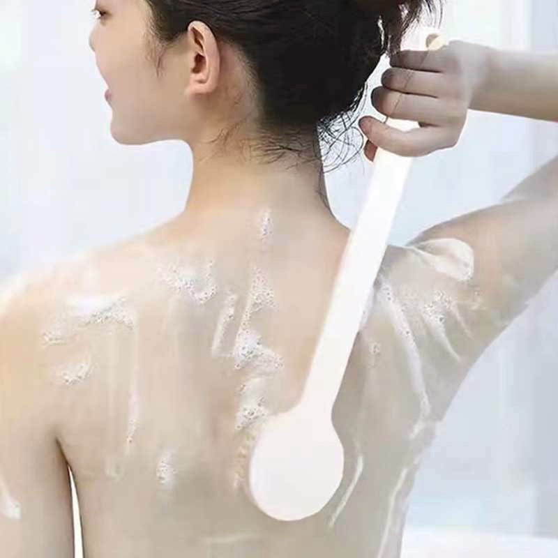 Bàn Chải Chà Lưng Tẩy Tế Bào Chết Toàn Thân Tay Cầm Dài Mềm