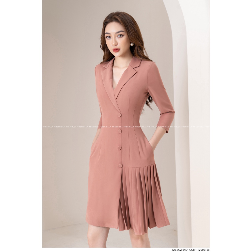 Váy đầm thiết kế tay lỡ xếp ly tùng cao cấp [ Có video + Ảnh thật ] The Shilla - I26BGZ.61D1