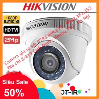 Camera Cao Cấp - Camera HD-TVI Hikvision DS-2CE56D0T-IR hồng ngoại 20m 2MP