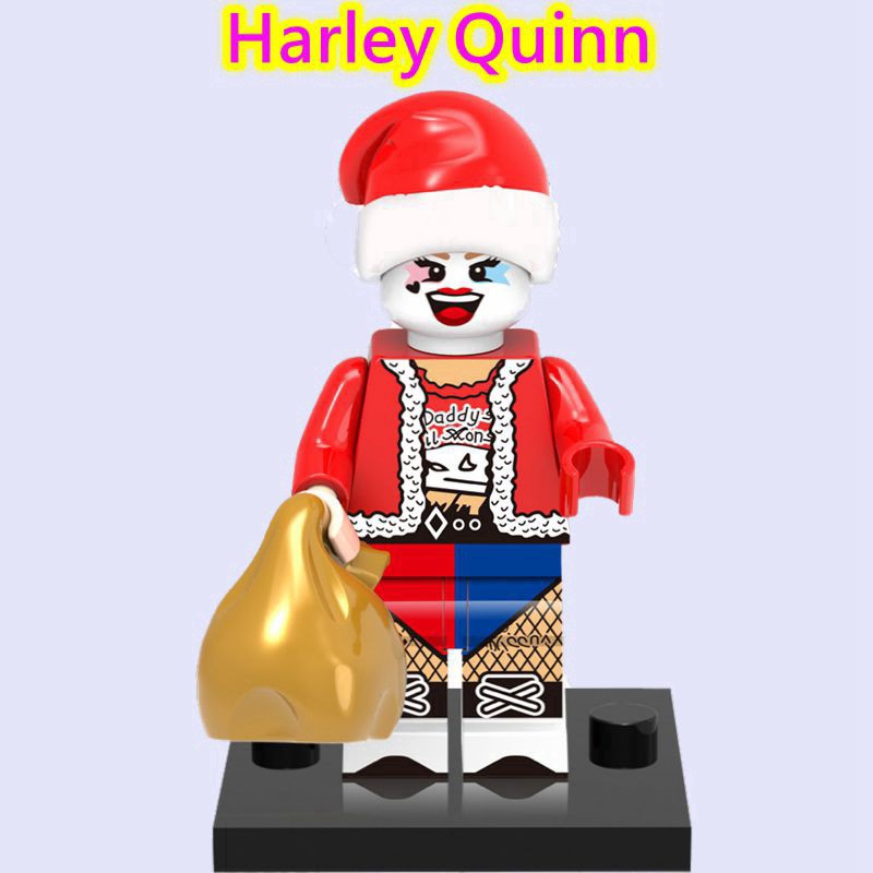 Compatible With Lego Marvel Minifigures DC Movie Spiderman Harley Quinn Baby Education Building Blocks Toys For Children