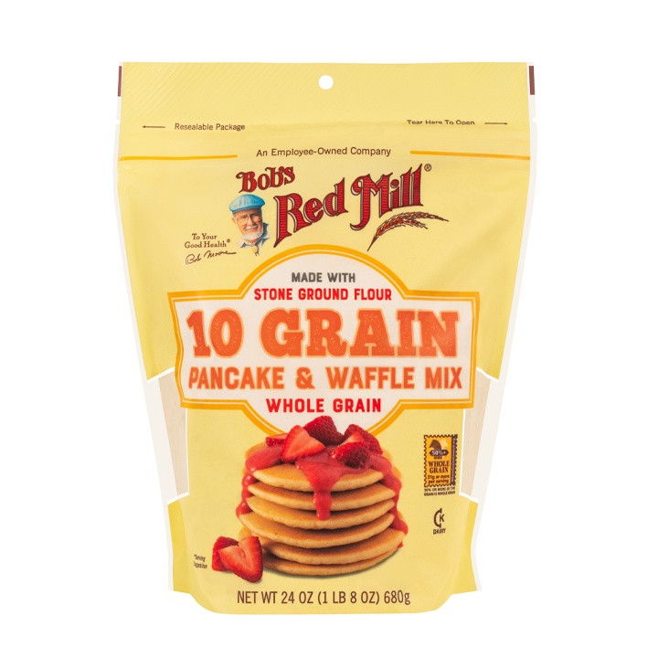 Bột làm bánh Pancake & Wafffle đa hạt hữu cơ Bob's Red Mill 680gr Organic 7 Grain Flour