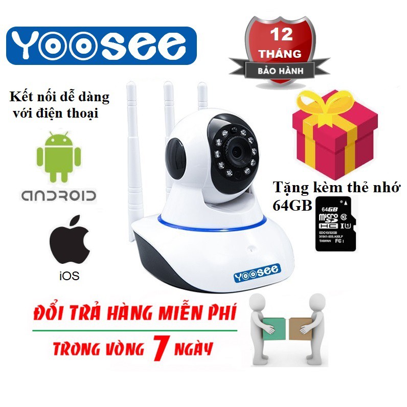 [Combo] Camera Yoosee 2.0mpx FHD -Tặng Kèm Thẻ Nhớ 32GB - Camera IP Wifi Đàm Thoại 2 Chiều