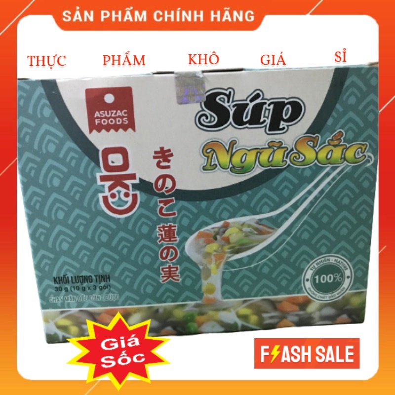 Súp ngũ sắc Asuzac hộp 30 g (10 g x 3 gói)