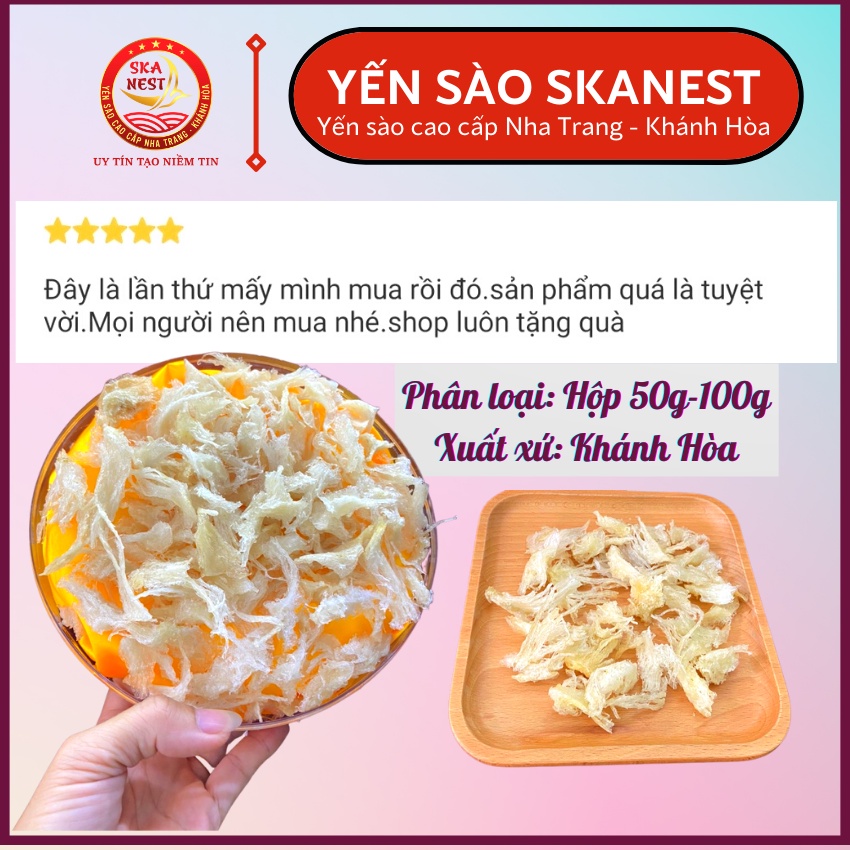 [Mã GROSALE2703 giảm 8% đơn 250K] 50gr chân tổ yến đã làm sạch ++ Chân Yến Sào Rút Lông - Chân Yến Rút Lông