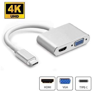 Cáp chuyển đổi từ Typec sang HDMI + VGA 2K 4K cáp typec to hdmi kết nối tivi máy chiếu
