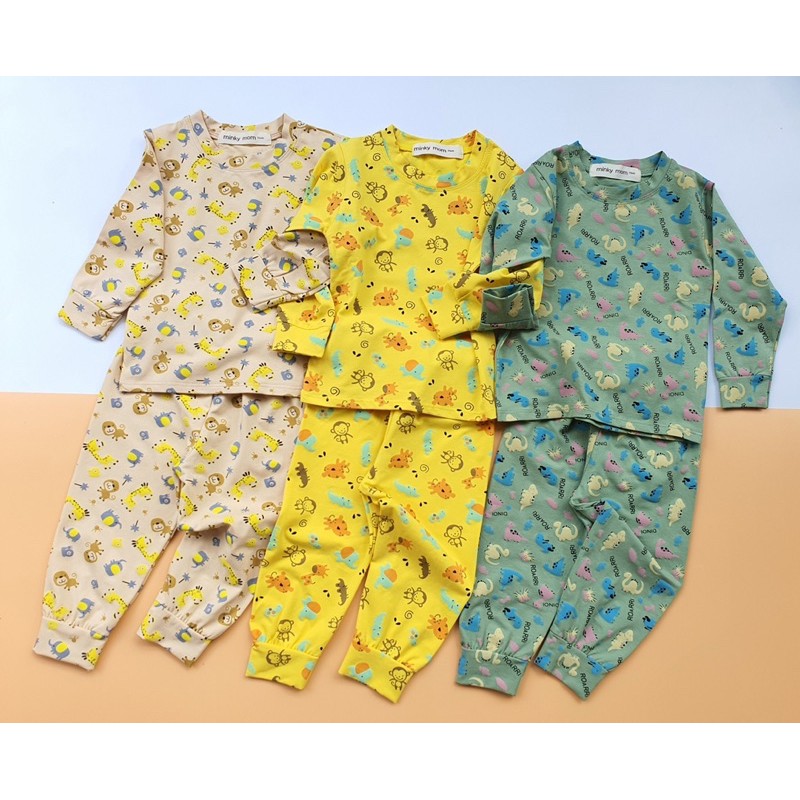 BỘ DÀI TAY MINKYMOM COTTON LẠNH IN HÌNH TOÀN THÂN