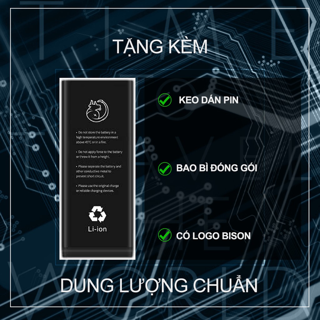 Bison Siêu Rẻ - Pin Dung Lượng Chuẩn - Bảo Hành 3 Tháng