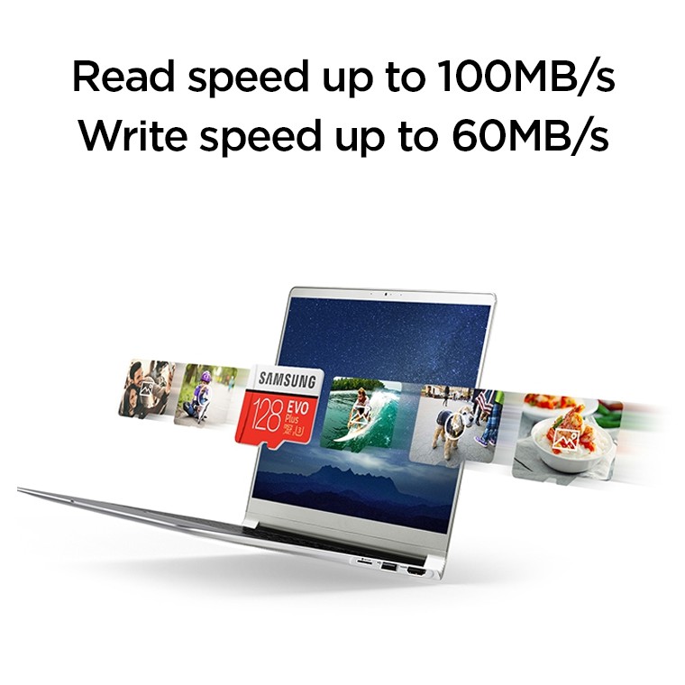 Thẻ nhớ microSDXC Samsung Evo Plus 128GB upto 100MB/s C10 U3 kèm Adapter (Bảo hành 10 năm) - Hãng phân phối chính thức | WebRaoVat - webraovat.net.vn