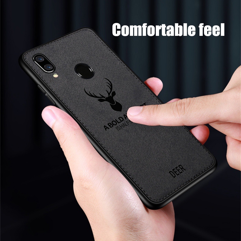Ốp điện thoại TPU mềm họa tiết hươu và chữ độc đáo cho Samsung Galaxy A30