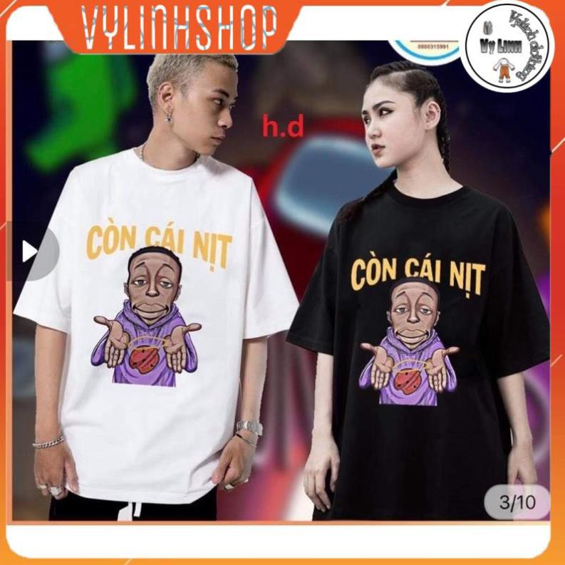 Áo phông nữ ❤VYLINHSHOP❤ áo còn cái nịt cotton siêu mát in 5D siêu nét chuẩn ảnh form rộng unisex hottrend màu đen trắng
