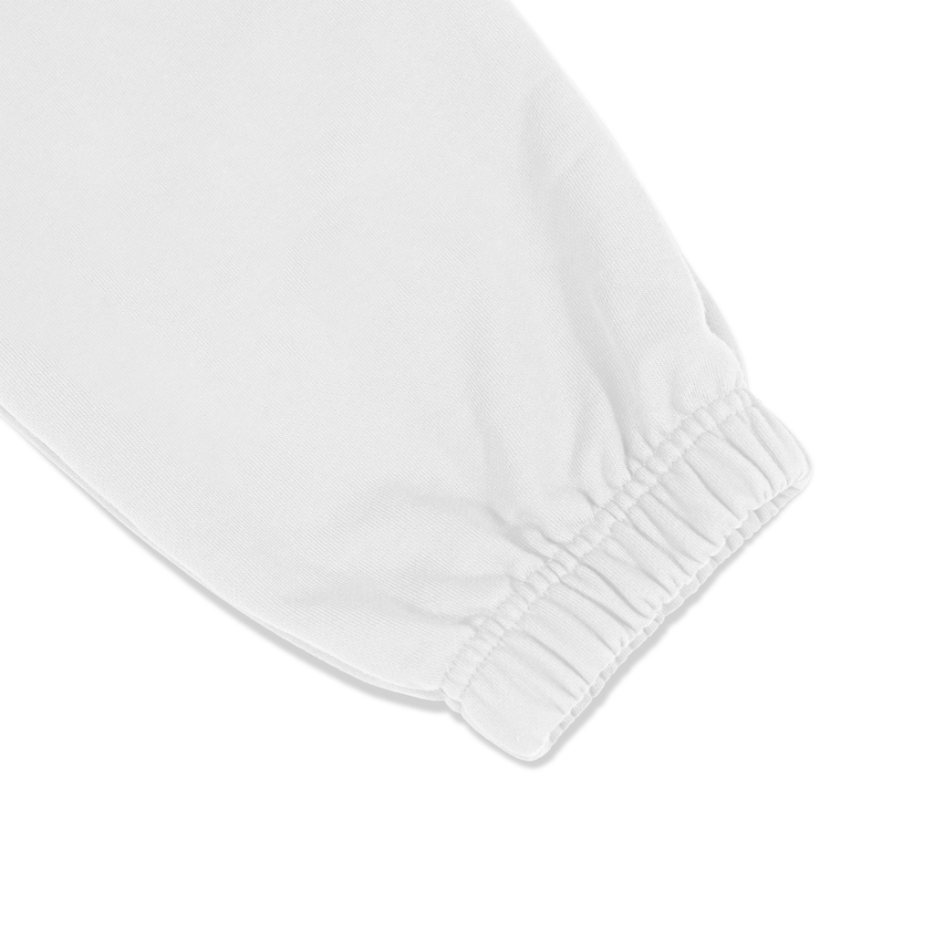 Quần Jogger Nữ Thêu LOGO FIOR DANTÉ Form Rộng Màu Trắng 100% Vải Cotton Lưng Thun Co Dãn