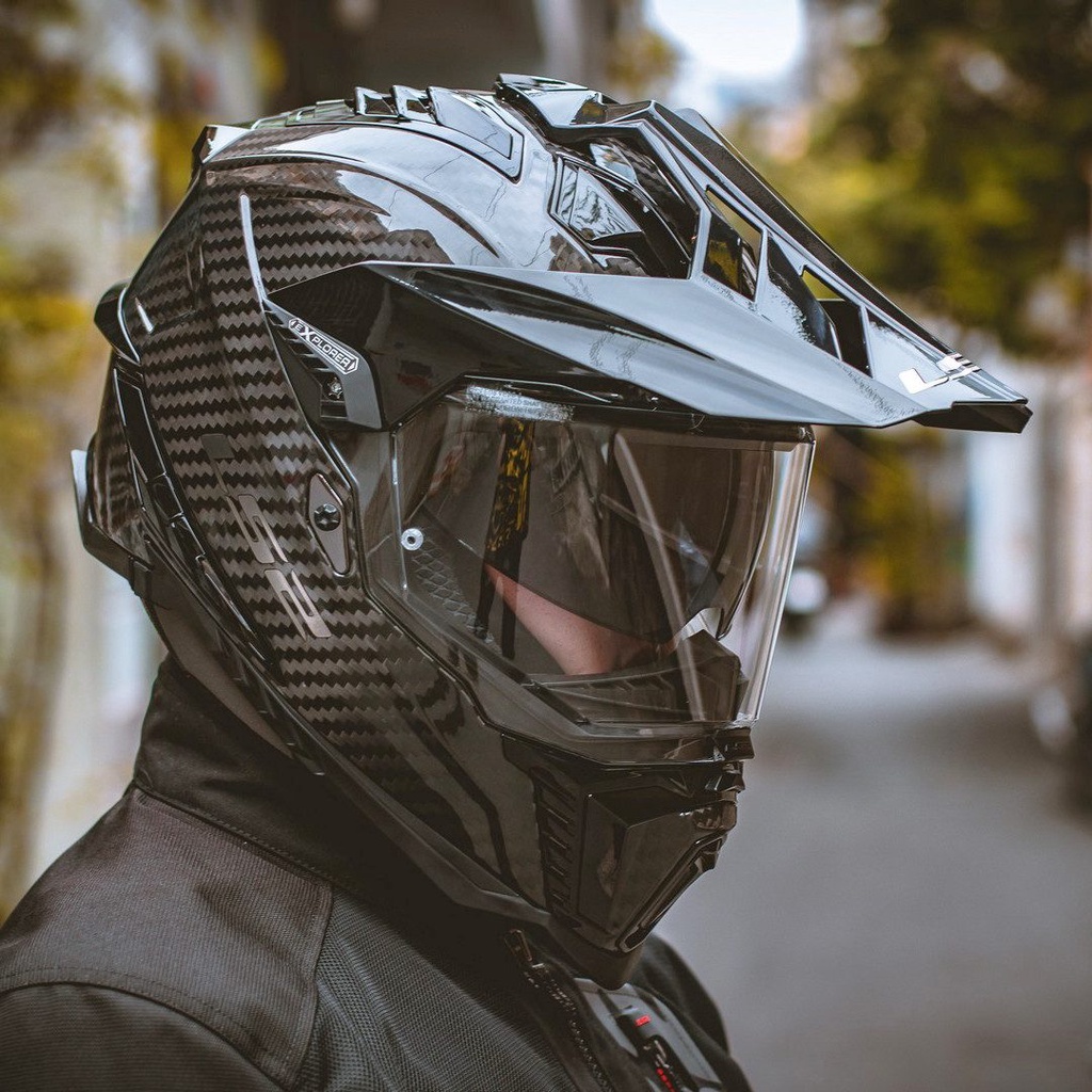 Fullface LS2 MX701 EXPLORER C (Sợi Carbon) Dual Sport - (Tặng Khăn Trùm SWAT)