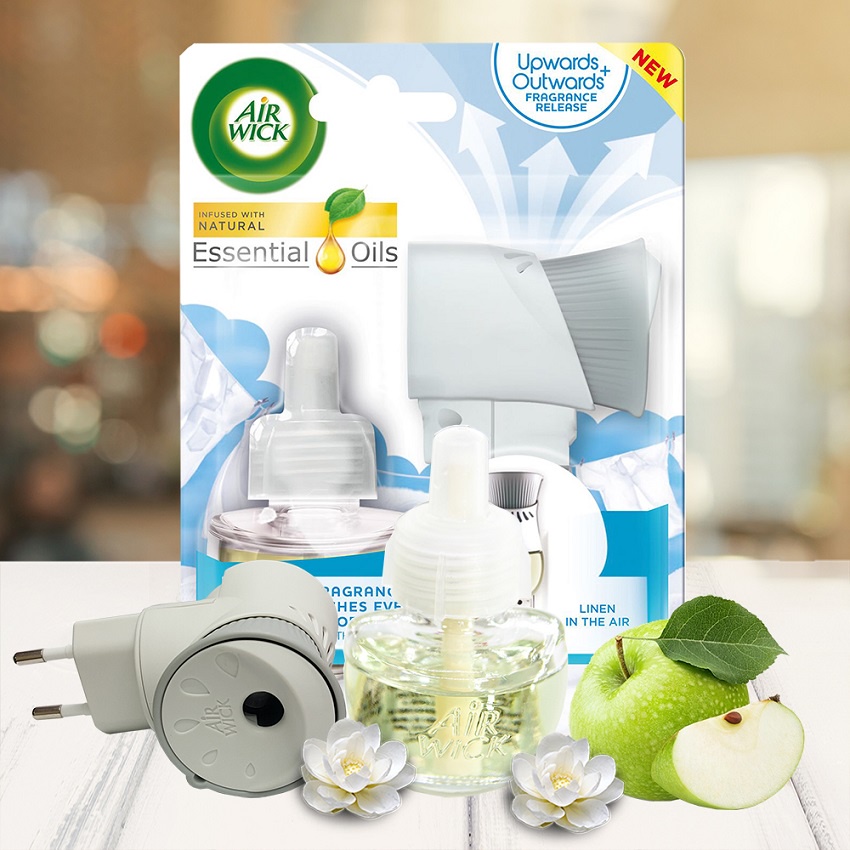 Bộ tinh dầu cắm điện Airwick AWK3082 Linen In The Air 19ml (Hương táo xanh)