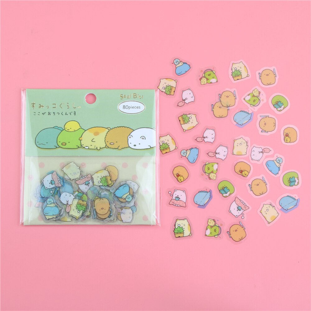 Set 80 miếng dán dễ thương trang trí album/sổ tay tiện dụng