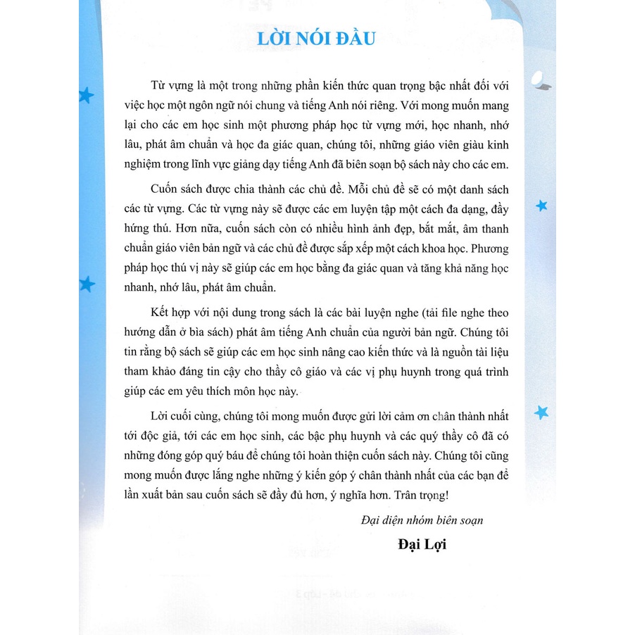 Sách - Từ vựng tiếng anh theo chủ đề lớp 3