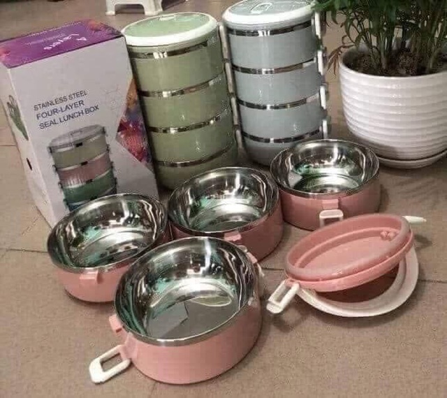 cặp lồng cơm lúa mạch 4 tầng loại đẹp | BigBuy360 - bigbuy360.vn