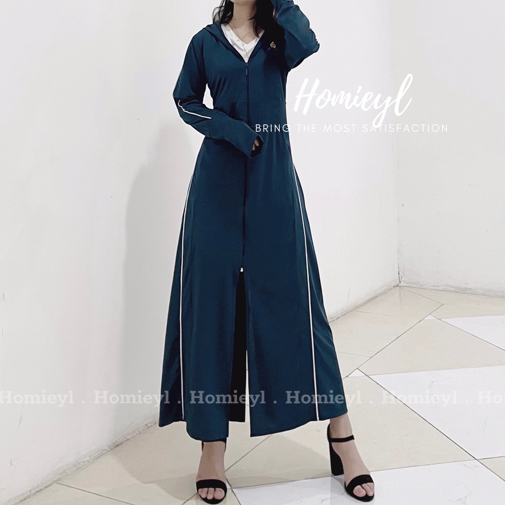 Áo chống nắng toàn thân 2 lớp Homieyl cao cấp, áo chống nắng nữ dáng dài chất vải thông hơi khử mùi và làm mát cơ thể
