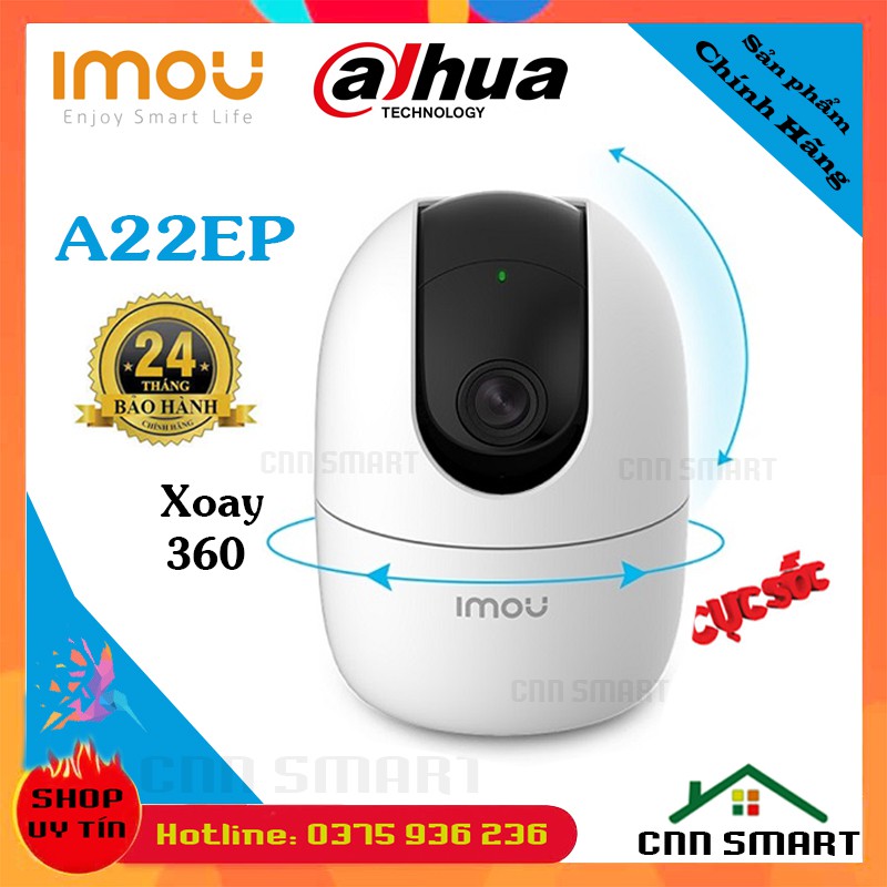 Camera IP WIFI Trong nhà Ranger IMOU  A22EP C22EP 1080P Cue2 Full HD, Đàm thoại 2 chiều ( h21W c1c h21p ) - Chính hãng