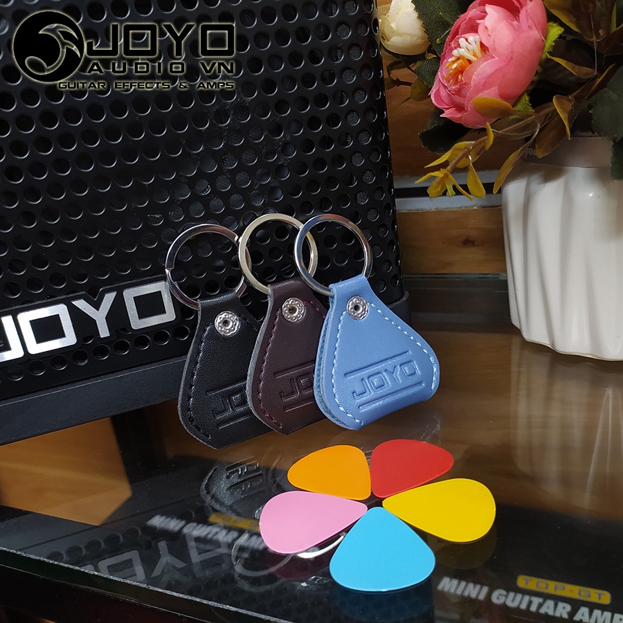 JOYO ACE08 Móc Khóa Đựng Pick (Ví Đựng Pick Guitar) - Pick Keychain JOYO ACE08 Da Bò