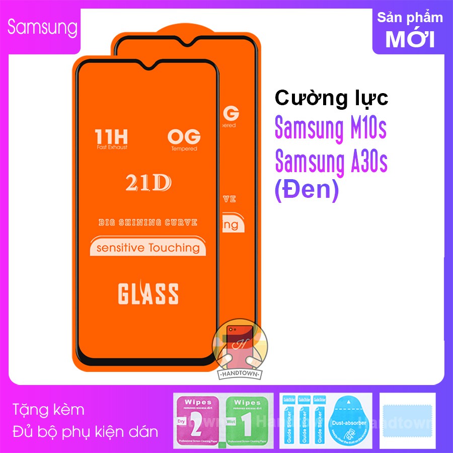 Kính Cường lực Samsung Galaxy M10s / A30s / A70s Full màn hình 21D Handtown SIÊU BỀN