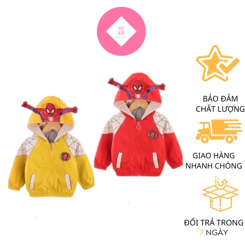 💖ÁO NGƯỜI NHỆN SPIDERMAN 💖ÁO KHOÁC GIÓ 2 LỚP KIỂU DÁNG NGƯỜI NHỆN NGỘ NGHĨNH DÀNH CHO BÉ TRAI
