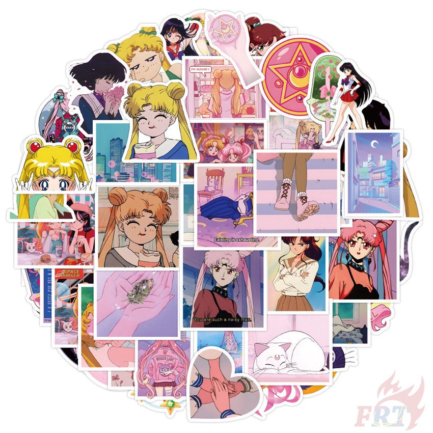 56 Cái / Bộ ☆ Hình Dán Thủy Thủ Mặt Trăng ☆ Sticker Dán Tường Chống Thấm Nước Thời Trang