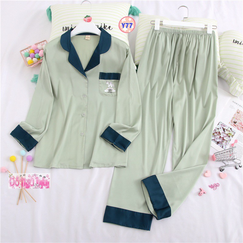 Pijama Lụa Dài Tay Cao Cấp Y77