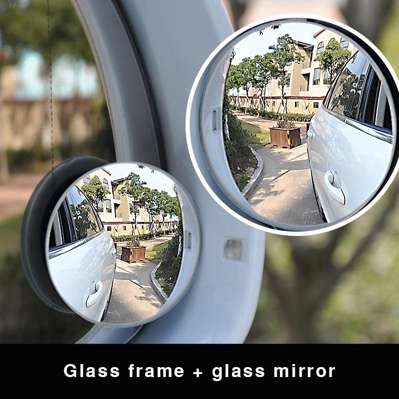Cặp Gương cầu lồi xóa điểm mù 5cm, gắn kính chiếu hậu ô tô, xe hơi, xe máy không viền kiếng