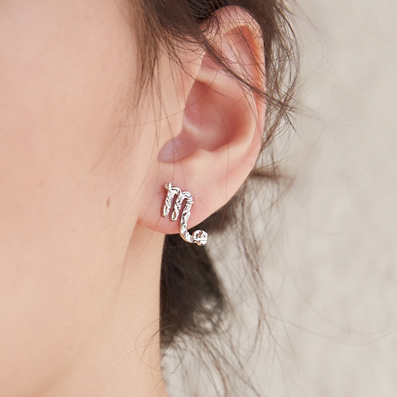 1 miếng Bông tai BAMOER bằng bạc 925 kiểu dáng chòm sao thời trang cho nữ