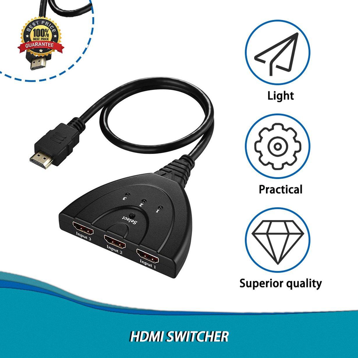 Bộ Chia 3 Cổng Hdmi Sang 1 Hdmi Full Hd 1080p Hdmi 3d