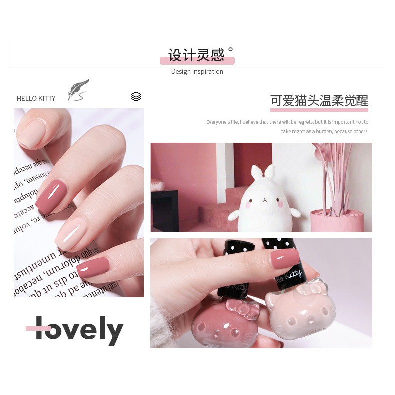 Sơn Móng Tay Tia Uv Nhanh Khô Hình Hello Kitty Dễ Thương Cho Phụ Nữ Mang Thai