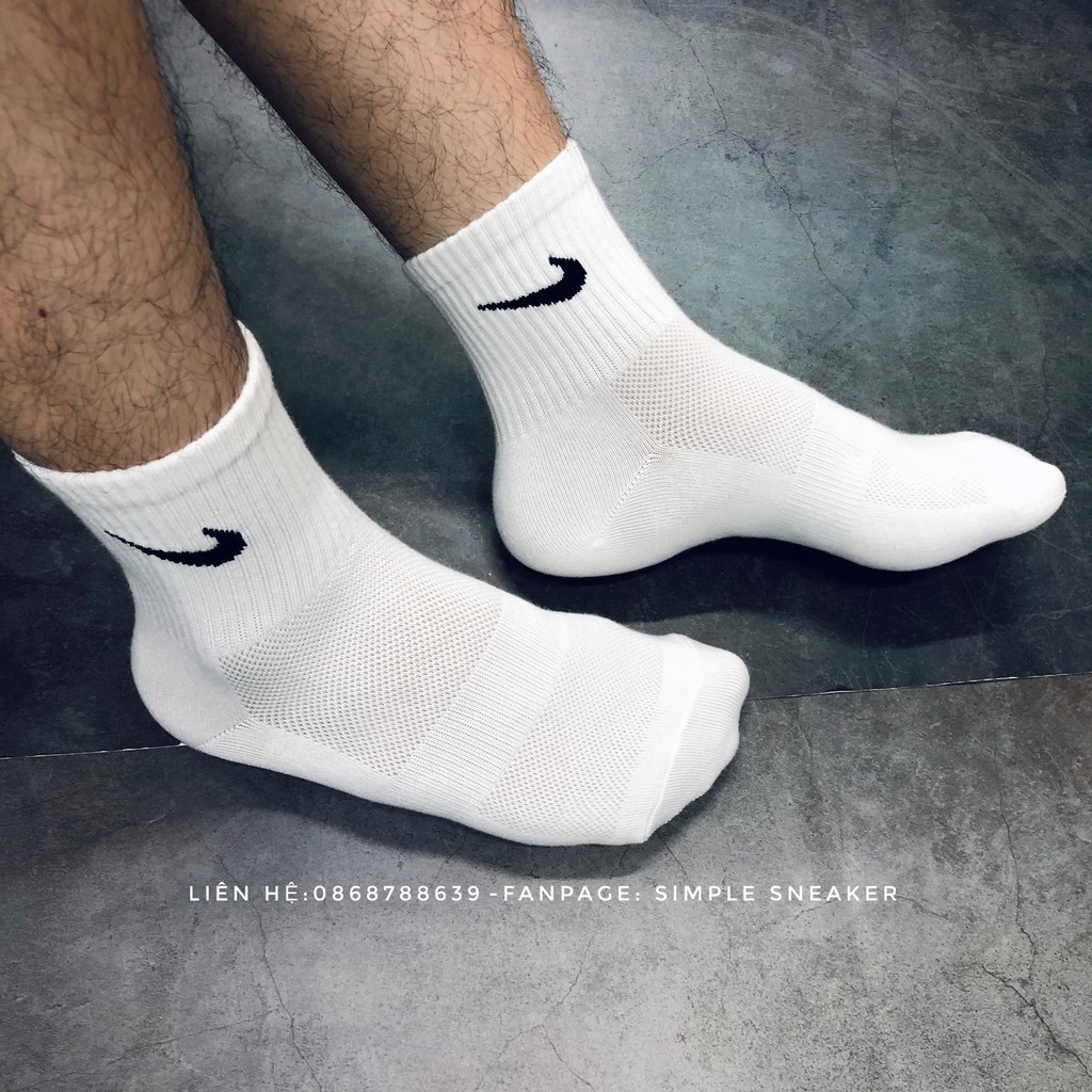 Vớ Nike Cổ Lửng FREESHIPTất Nam Nữ Nike Unisex Chính Hãng- Tất Cổ Lửng Nike Chống Hôi Chân Giá Rẻ- Cotton Thoáng Mát