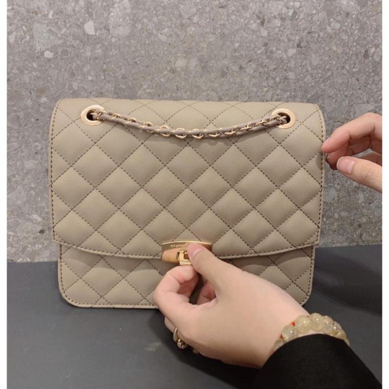 Túi ô trám da hạt size 24 bản chuẩn đẹp kèm ảnh thật hàng cao cấp