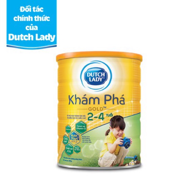 Sữa bột Dutch Lady Khám Phá Gold 900g (cho bé 2-4 tuổi)