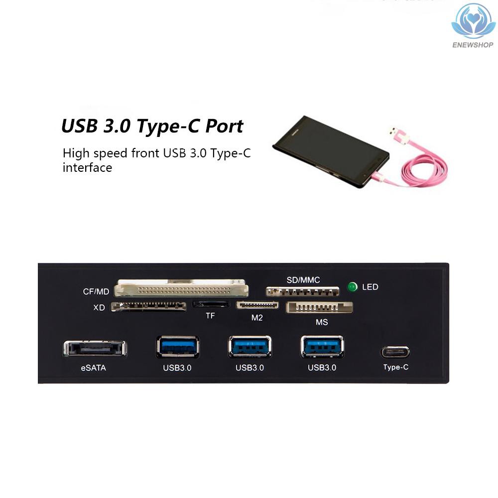 Đầu Đọc Thẻ Nhớ Đa Năng Stw 5.25 &quot;kèm Dây Cáp Usb 3.1 Usb 3.0 Cf Md Xd Mmc Tf M2 Ms