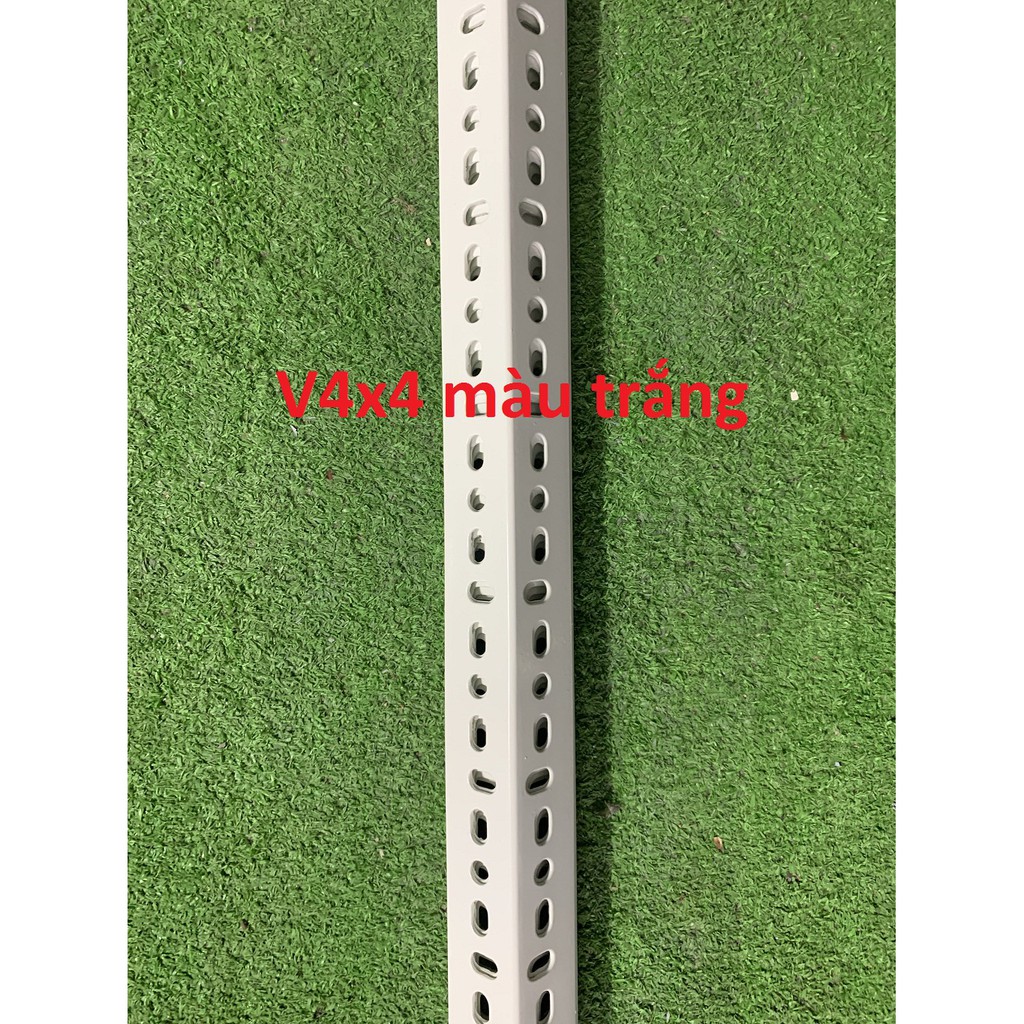 Cây 200cm MÀU TRẮNG -Sắt V Lỗ 4x4cm dày 1.5 ly