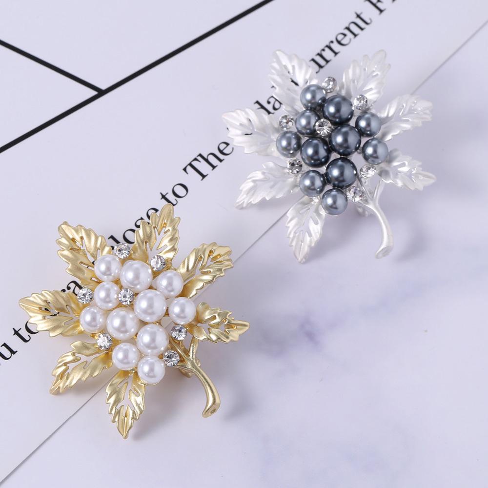 MXGOODS Trâm Cài Áo Kim Loại Hình Hoa Lá Phong Cách Hàn Quốc