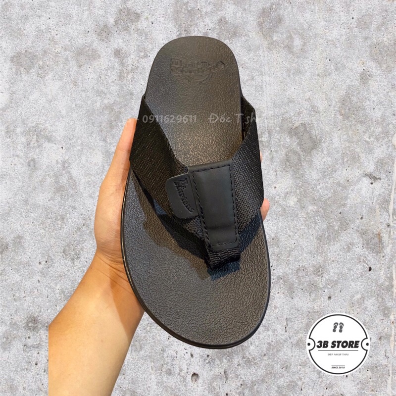 Dép kẹp nam, dép xỏ ngón ⚡️FREESHIP⚡️Dr.Martens Cao Cấp, Siêu Êm, Siêu Bền FULLBOX (Quai Đen)