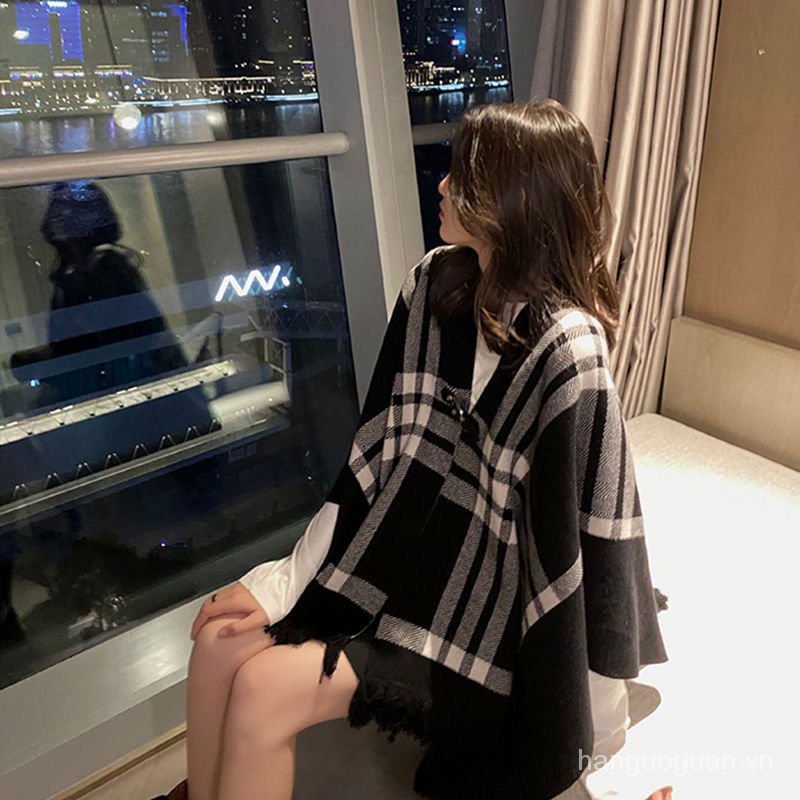 CHANEL Khăn choàng lông chồn hai mặt dáng rộng kẻ sọc trắng đen phong cách phương Tây YP0N | BigBuy360 - bigbuy360.vn