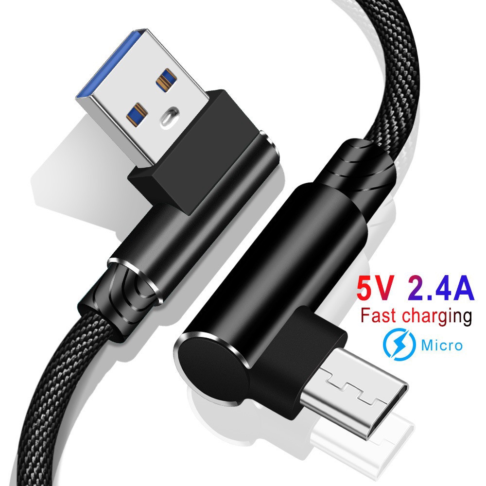 Dây Cáp Sạc Nhanh B' 90 Độ Micro Usb 2.4a Dài 1m/2m/3m