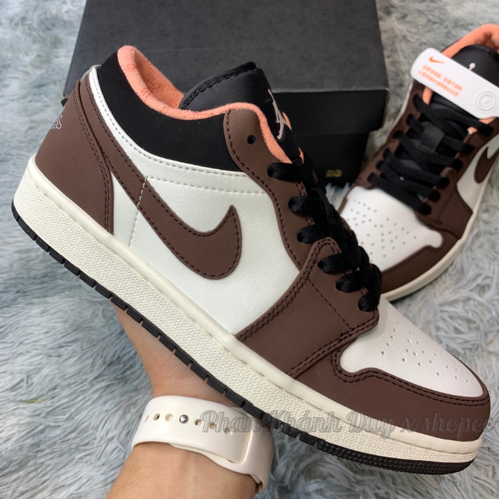[ Pkdsneaker25 ] Giày Jordan mocha low đen nâu hồng trắng cổ thấp nam nữ
